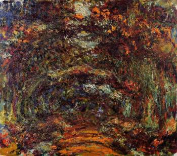 Claude Oscar Monet : The Path under the Rose Arches, Giverny